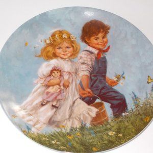Vintage "Jack and Jill" 1986 Plate by Reco, Approximately 8.5"